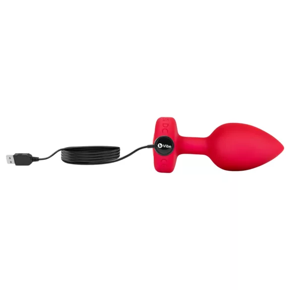b-vibe heart - vibrador anal recarregável com controle (vermelho)