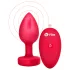 b-vibe heart - vibrador anal recarregável com controle (vermelho)