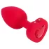 b-vibe heart - vibrador anal recarregável com controle (vermelho)