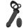 Veludo Preto Double F - vibrador anal strap-on (preto)