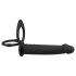 Veludo Preto Double F - vibrador anal strap-on (preto)