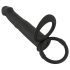 Veludo Preto Double F - vibrador anal strap-on (preto)