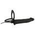 Veludo Preto Double F - vibrador anal strap-on (preto)