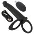Veludo Preto Double F - vibrador anal strap-on (preto)