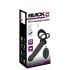 Veludo Preto Double F - vibrador anal strap-on (preto)