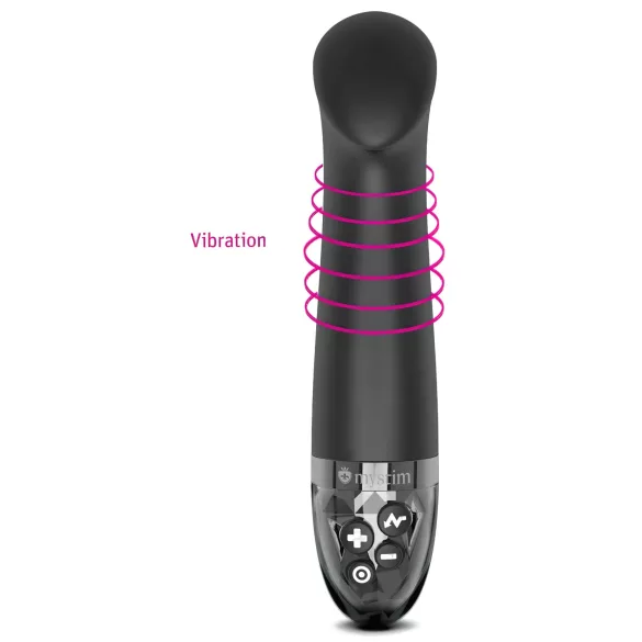mystim - vibrador eletroestimulador ponto G - recarregável - preto