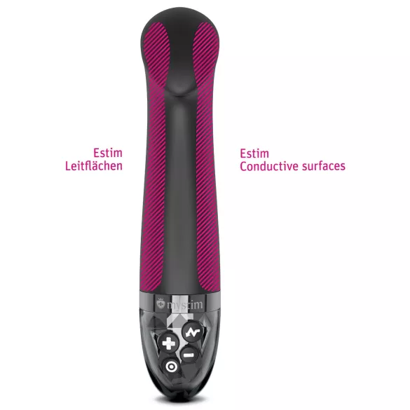 mystim - vibrador eletroestimulador ponto G - recarregável - preto