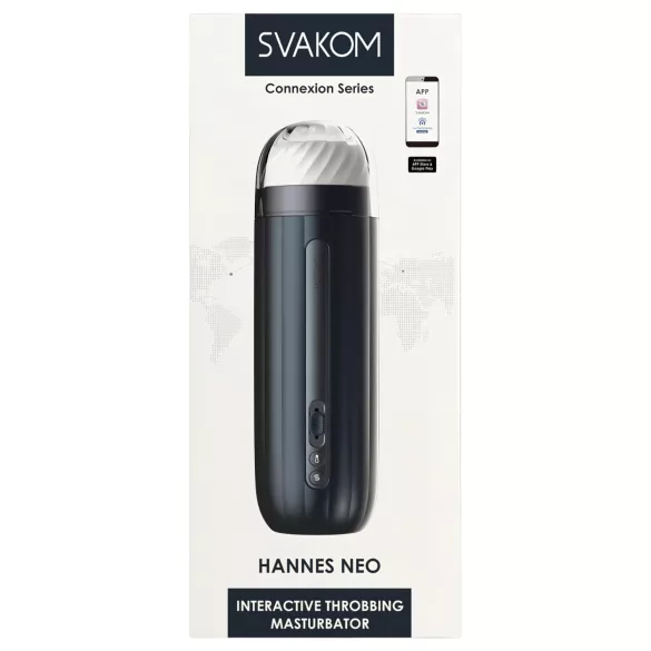 Svakom Hannes Neo - masturbador masculino automático com aquecimento - azul