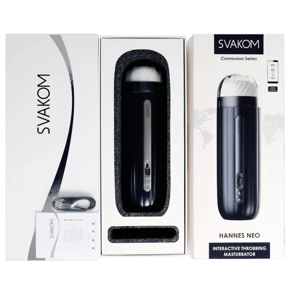 Svakom Hannes Neo - masturbador masculino automático com aquecimento - azul