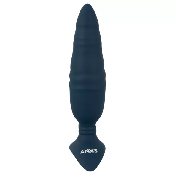 ANOS - vibrador anal com controle remoto - função empurrar - silicone azul