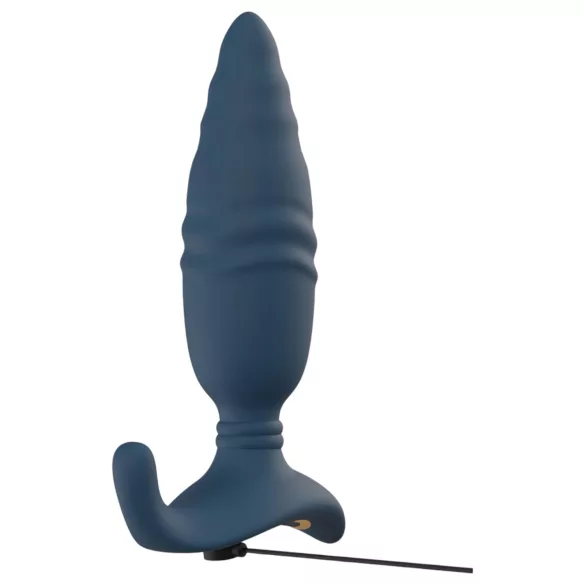ANOS - vibrador anal com controle remoto - função empurrar - silicone azul