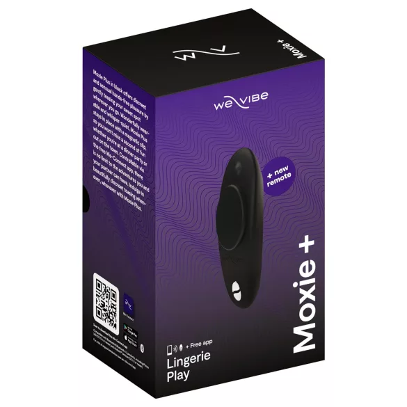 We-Vibe Moxie+ - Vibrador de clitóris com controlo por app e comando remoto (preto)