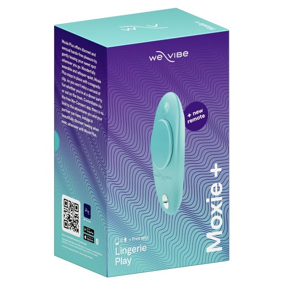 We-Vibe Moxie+ - Vibrador inteligente para clitóris com controle remoto (turquesa)