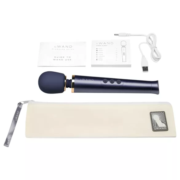 Le Wand Petite - vibrador massageador recarregável - azul