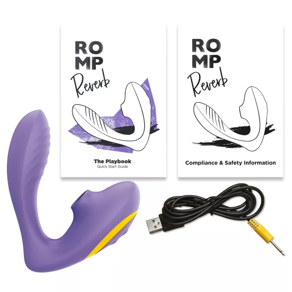 ROMP Reverb - vibrador ponto G e sucção clitóris 2 em 1 - silicone lilás