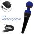 PalmPower recarregável - massageador vibrante (azul)