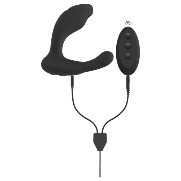 Smile - vibrador ponto G e próstata - controle remoto - silicone preto