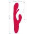 Sorriso - Vibrador com braço de estimulação e língua (vermelho)