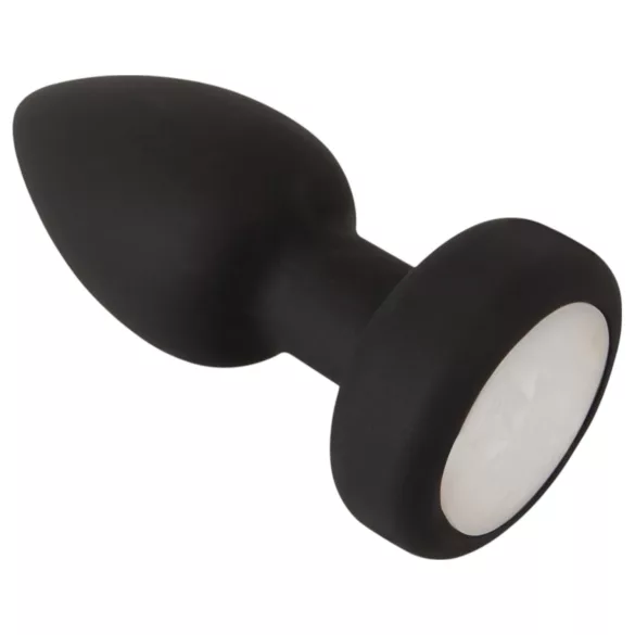 ANOS - plug anal vibratório luminoso - silicone preto