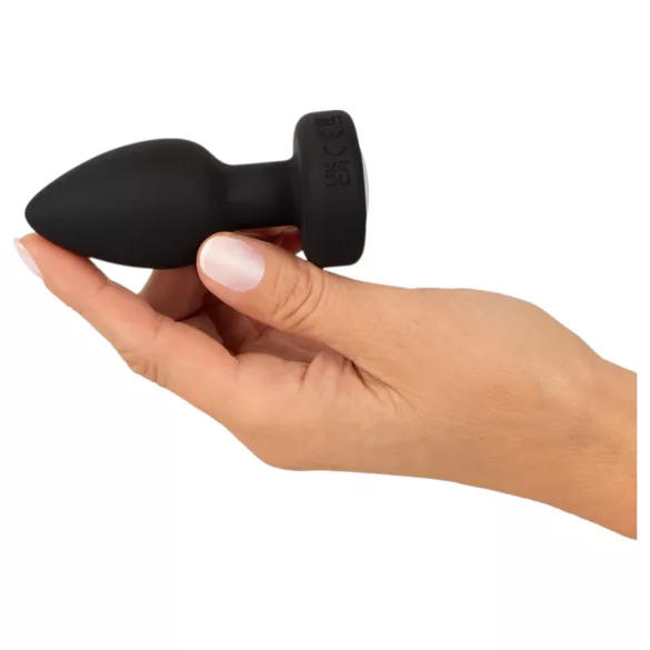 ANOS - plug anal vibratório luminoso - silicone preto