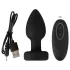 ANOS - plug anal vibratório luminoso - silicone preto