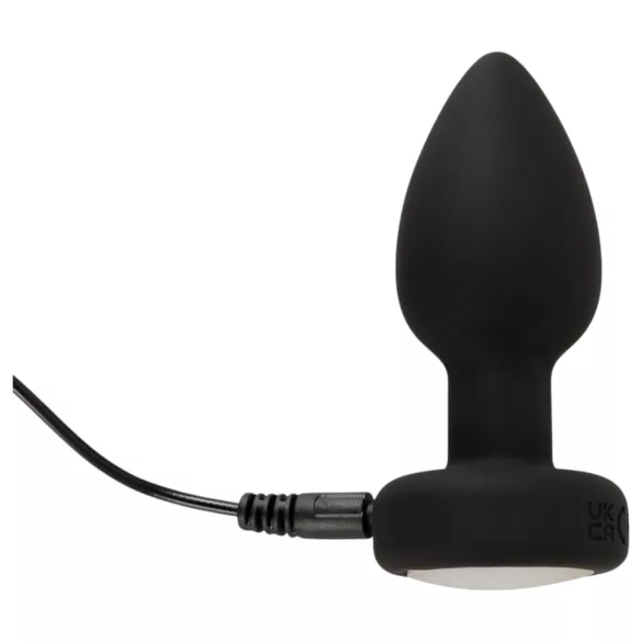 ANOS - plug anal vibratório luminoso - silicone preto