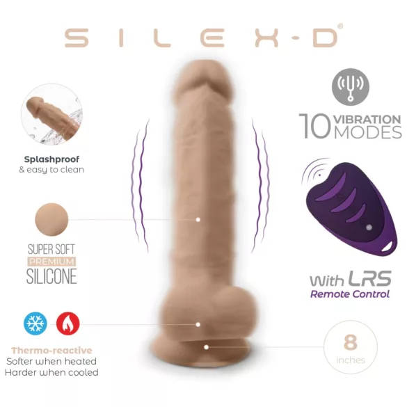 Silexd 8 - vibrador com controle remoto para testículos - cor natural