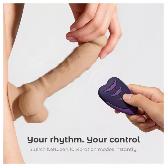 Silexd 8 - vibrador com controle remoto para testículos - cor natural