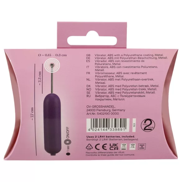 You2Toys - vibrador clitóris spot-on - silicone lilás