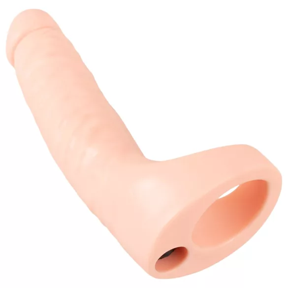 Realistixxx Double Fucker - vibrador anal com arnês (cor natural)