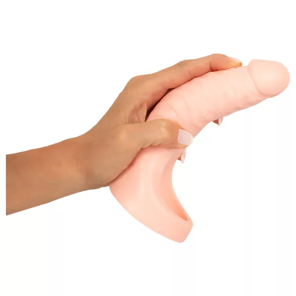 Realistixxx Double Fucker - vibrador anal com arnês (cor natural)