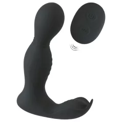   Rebel - vibrador próstata 2 em 1 com controle remoto - silicone preto