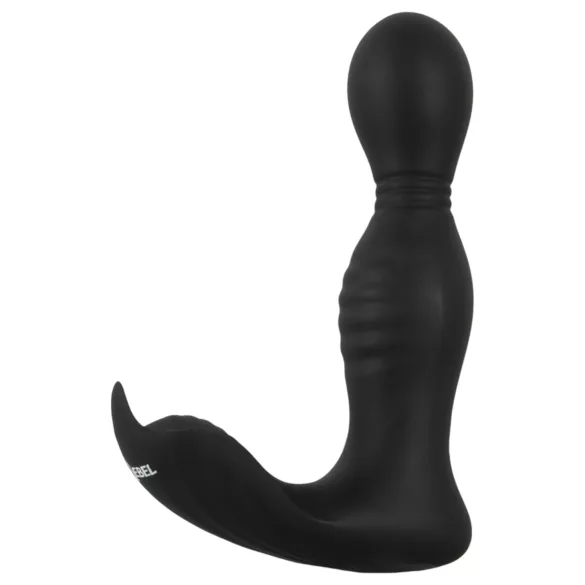 Rebel - vibrador próstata 2 em 1 com controle remoto - silicone preto