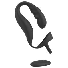   Rebel - vibrador de próstata com anel peniano e escrotal (preto)