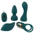 Couples Choice - Vibrador 4 em 1 ajustável com controlo remoto (turquesa)