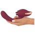 Javida - Vibrador 2 em 1 com Língua (vermelho)