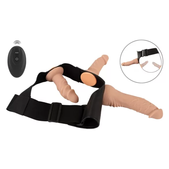 You2Toys - kit de dildo com cinta - cor natural