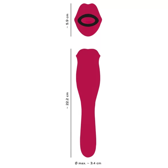You2Toys - Vibrador 2 em 1 com língua (rosa)