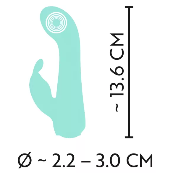 Cuties - vibrador estimulador coelho recarregável à prova d'água verde