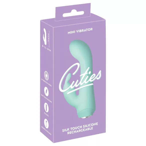 Cuties - vibrador estimulador coelho recarregável à prova d'água verde