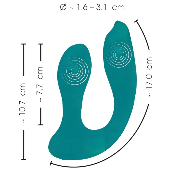 Couples Choice - vibrador de uso interno para casal - recarregável - turquesa