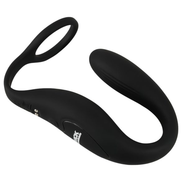 Veludo Preto - Anel e Plug Vibratório (Preto)