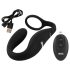 Veludo Preto - Anel e Plug Vibratório (Preto)