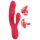Coelhinho Vibrante Smile - vibrador recarregável com 3 motores (vermelho)