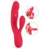 Coelhinho Vibrante Smile - vibrador recarregável com 3 motores (vermelho)