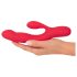 Coelhinho Vibrante Smile - vibrador recarregável com 3 motores (vermelho)