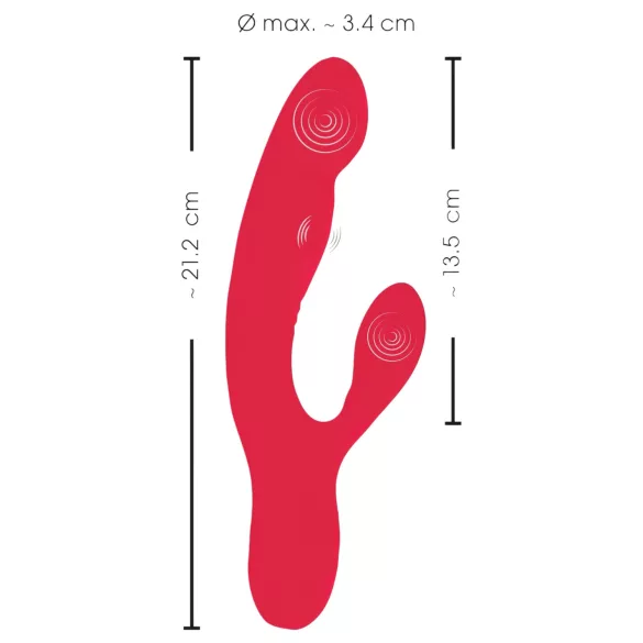 Smile Thumping Rabbit - vibrador rabbit 3 motores recarregável - vermelho