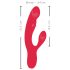 Coelhinho Vibrante Smile - vibrador recarregável com 3 motores (vermelho)