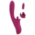 Javida - vibrador com língua e movimento de vai e vem - silicone roxo