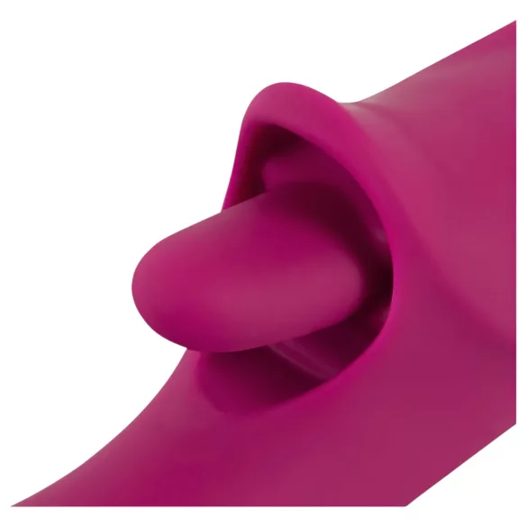 Javida - vibrador com língua e movimento de vai e vem - silicone roxo